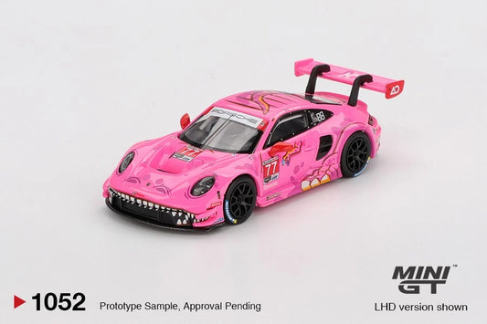 Mini GT 1:64 Porsche 911 GT3 R NO.77 AO RACING 2024 IMSA Road Amercia #1052 Blister Packaging