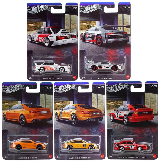 Hot Wheels 1:64 Silver Series Audi Series Set of 5