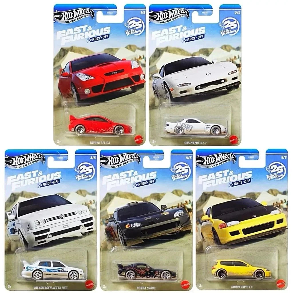 Hot Wheels 1:64 Silver Series Fast & Furious Race-Off Set of 5
