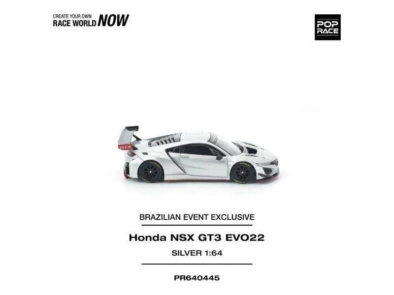 Pop Race 1:64 Honda NSX GT3 EVO22 Brazil Event Exclusive #0445
