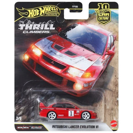 Hot Wheels 2026 1:64 Thrill Climbers Mitsubishi Lancer Evolution VI 3/5