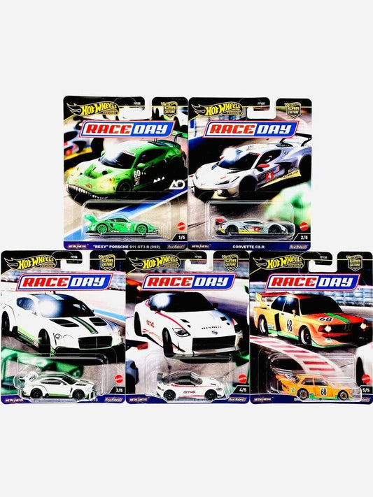 Hot Wheels 1:64 Car Culture 2024 D Race Day Set of 5 Cars 961D