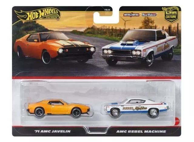 Hot Wheels 1:64 2025 1971 AMC Javelin & AMC Rebel Machine Twin Pack