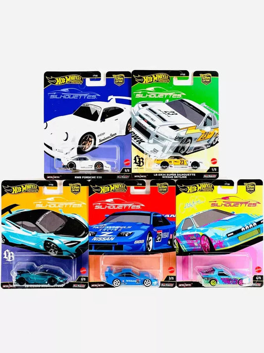Hot Wheels 2025 Car Culture Silhouettes Complete Set 5 Cars 1:64
