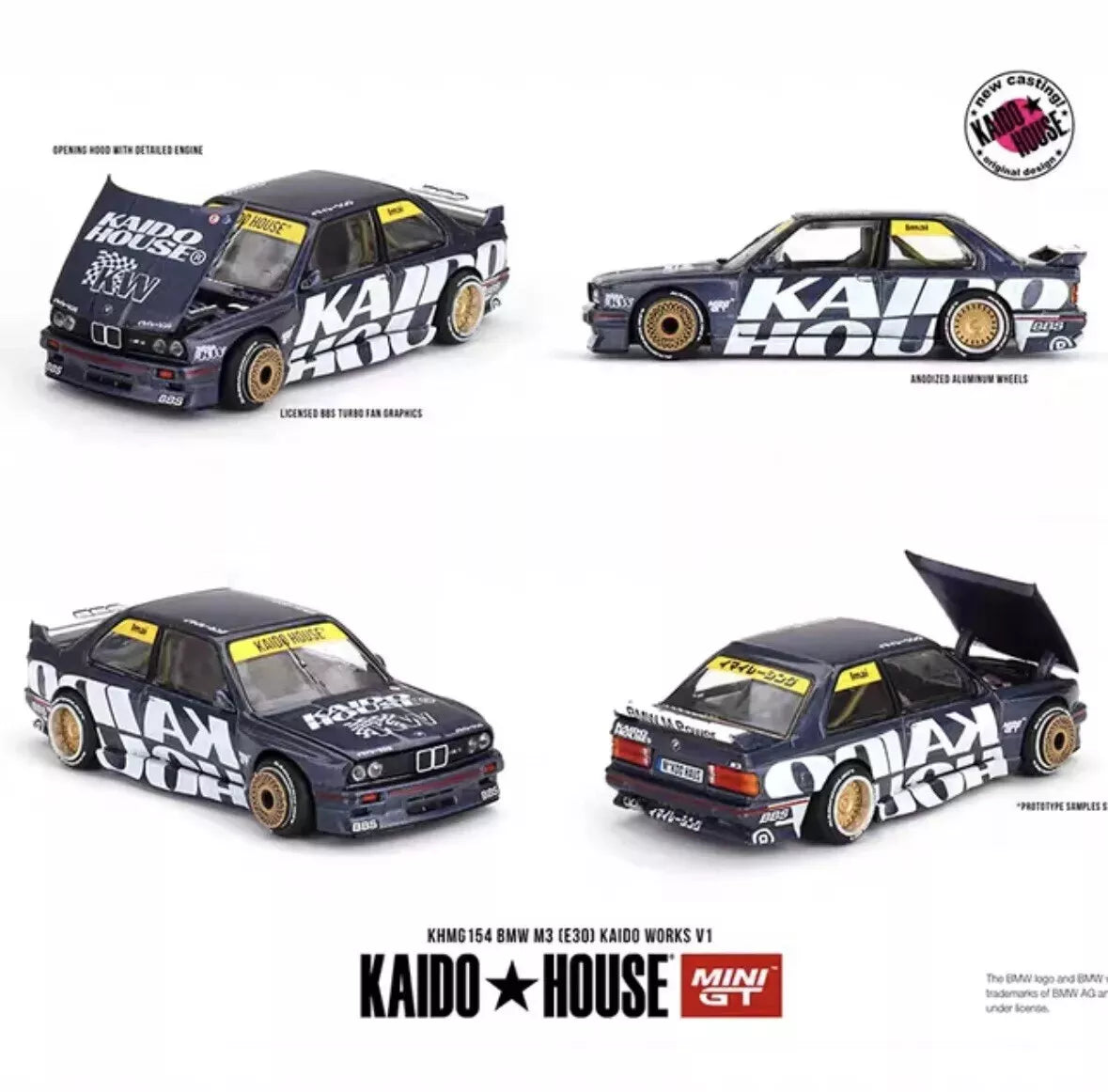 Kaido House x MiniGT 1:64 BMW M3 E30 Works V1 MGTKHMG154 #154