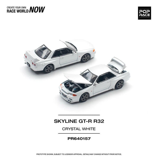 Pop Race 1:64 Nissan Skyline R32 GTR White PR640157