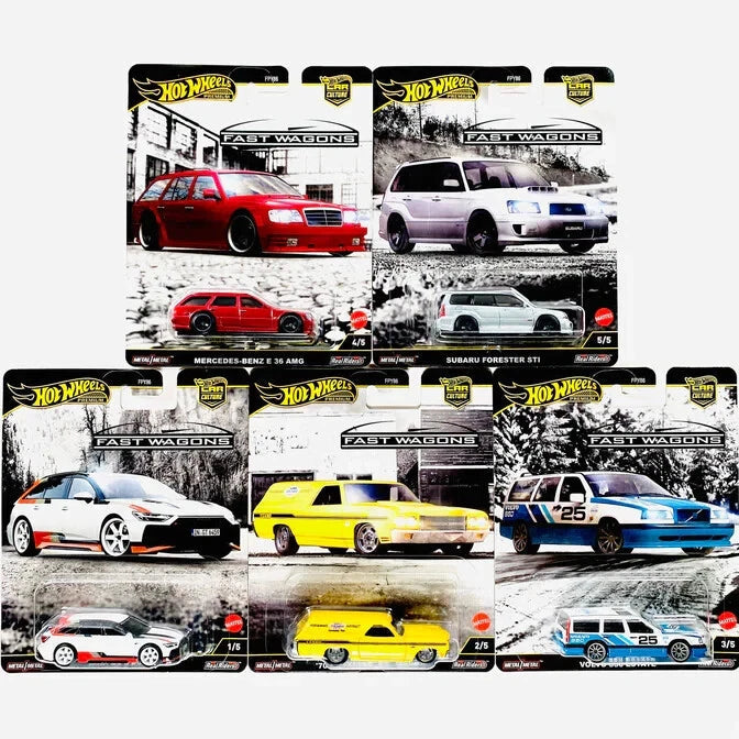 Hot Wheels Premium Car Culture Fast Wagons Set of 5 Cars 1:64