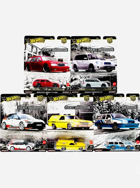 Hot Wheels Premium Car Culture Fast Wagons Set of 5 Cars 1:64