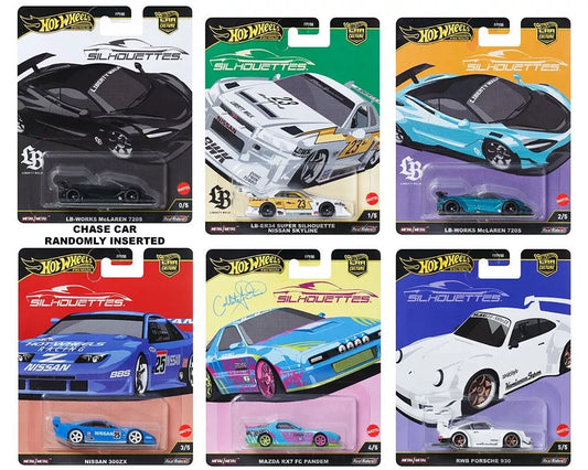 Hot Wheels 2025 Car Culture Silhouettes Factory Sealed Case Of 10 Cars 1:64