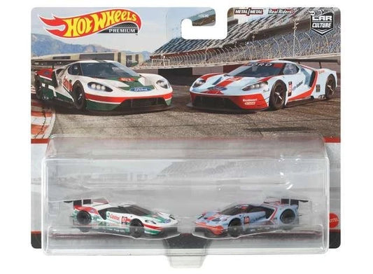 Hot Wheels 2 pack Ford GT Race Premium Car Culture Twin Pack 1:64