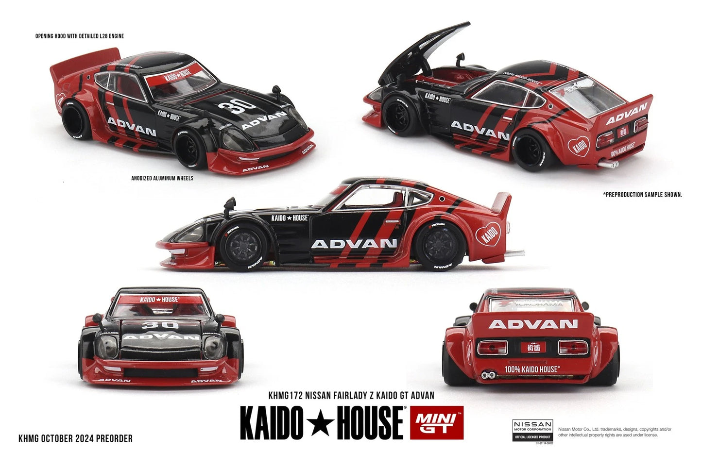 Kaido House x Mini GT Nissan Fairlady Z Kaido GT ADVAN 1:64