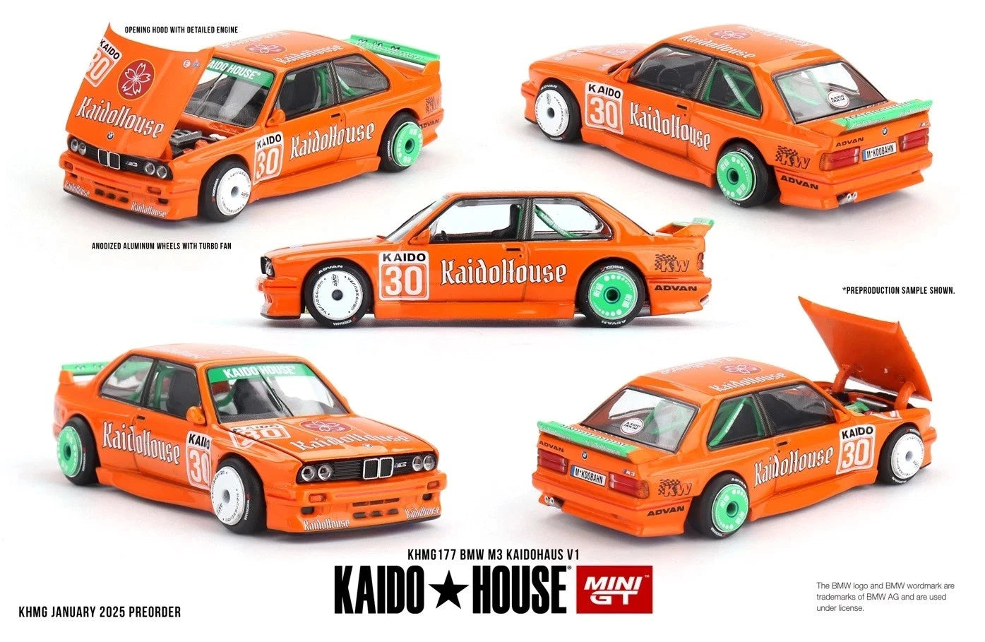 Kaido House x Mini GT 1:64 BMW M3 KAIDOHAUS V1 Orange