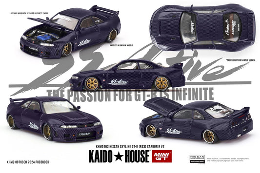 Mini GT x Kaido House Nissan Skyline GT-R (R33) Active Carbon R V2 1:64